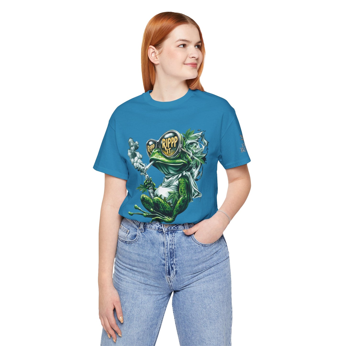 RIPPP IT Cosmic Frog Tee - Premium Airlume Cotton Cannabis Culture Streetwear
