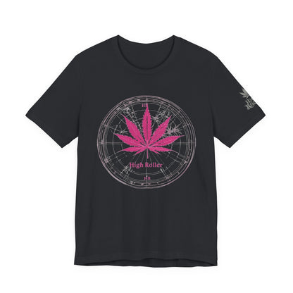 Cannabis Compass Tee - Navigation Leaf Art Design | High Roller