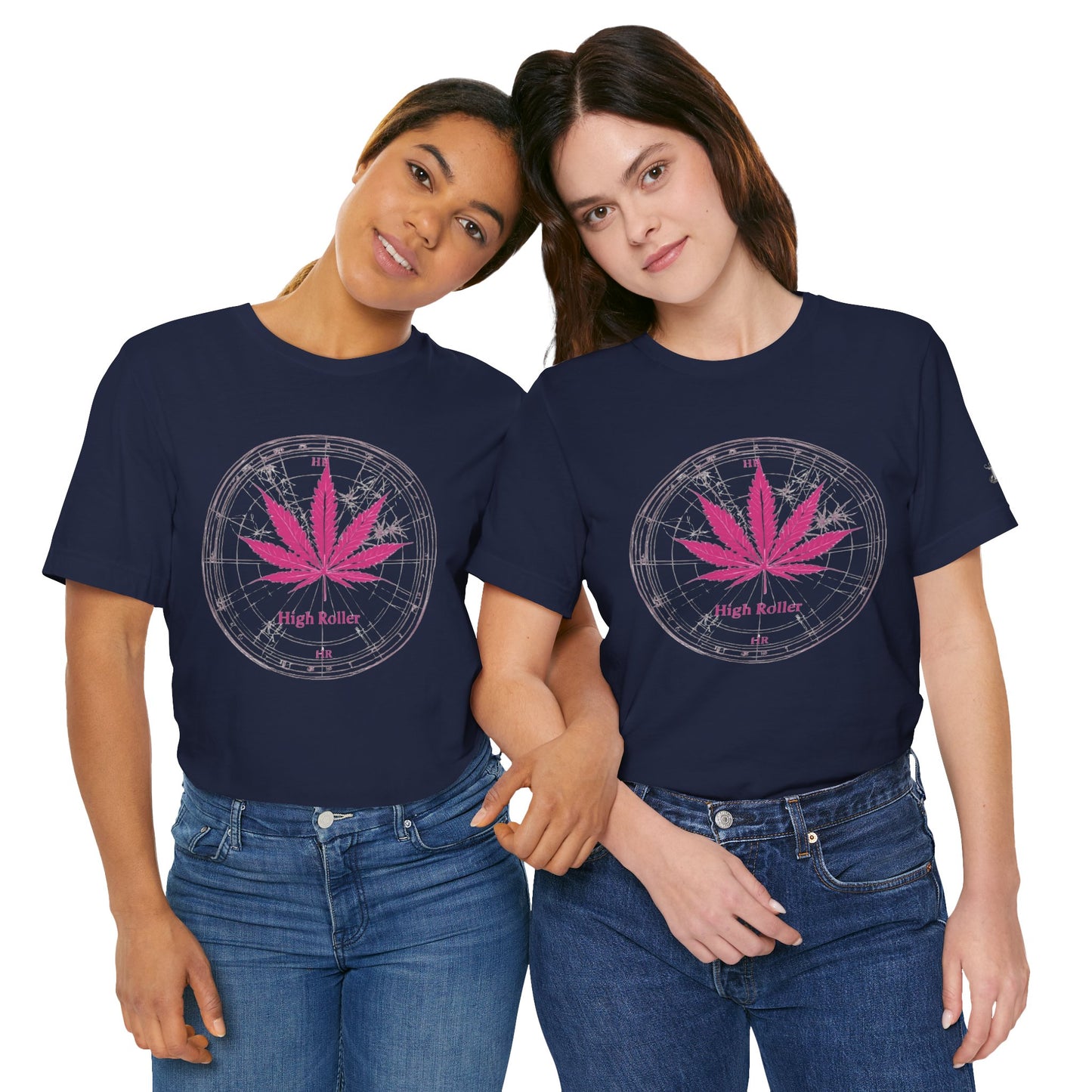 Cannabis Compass Tee - Navigation Leaf Art Design | High Roller
