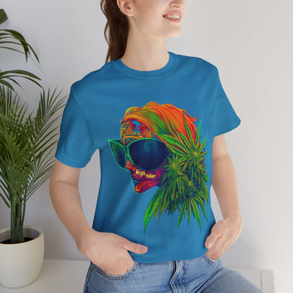 Neon Dreams Tee - Premium Airlume Cotton Cannabis Culture Psychedelic Profile Art