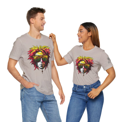 Rasta Cannabis Portrait Tee - Reggae Culture Art Design | High Roller
