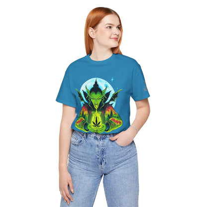 Mystic Dragon Guardian Cannabis Meditation T-Shirt - Premium Psychedelic 420 Apparel