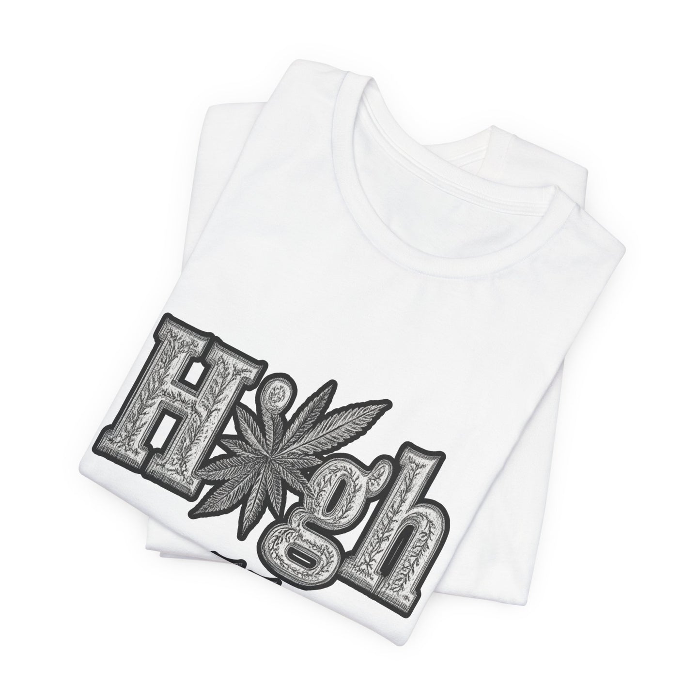 High Roller Classic Tee - Premium Airlume Cotton Cannabis Culture Ornate Typography Art