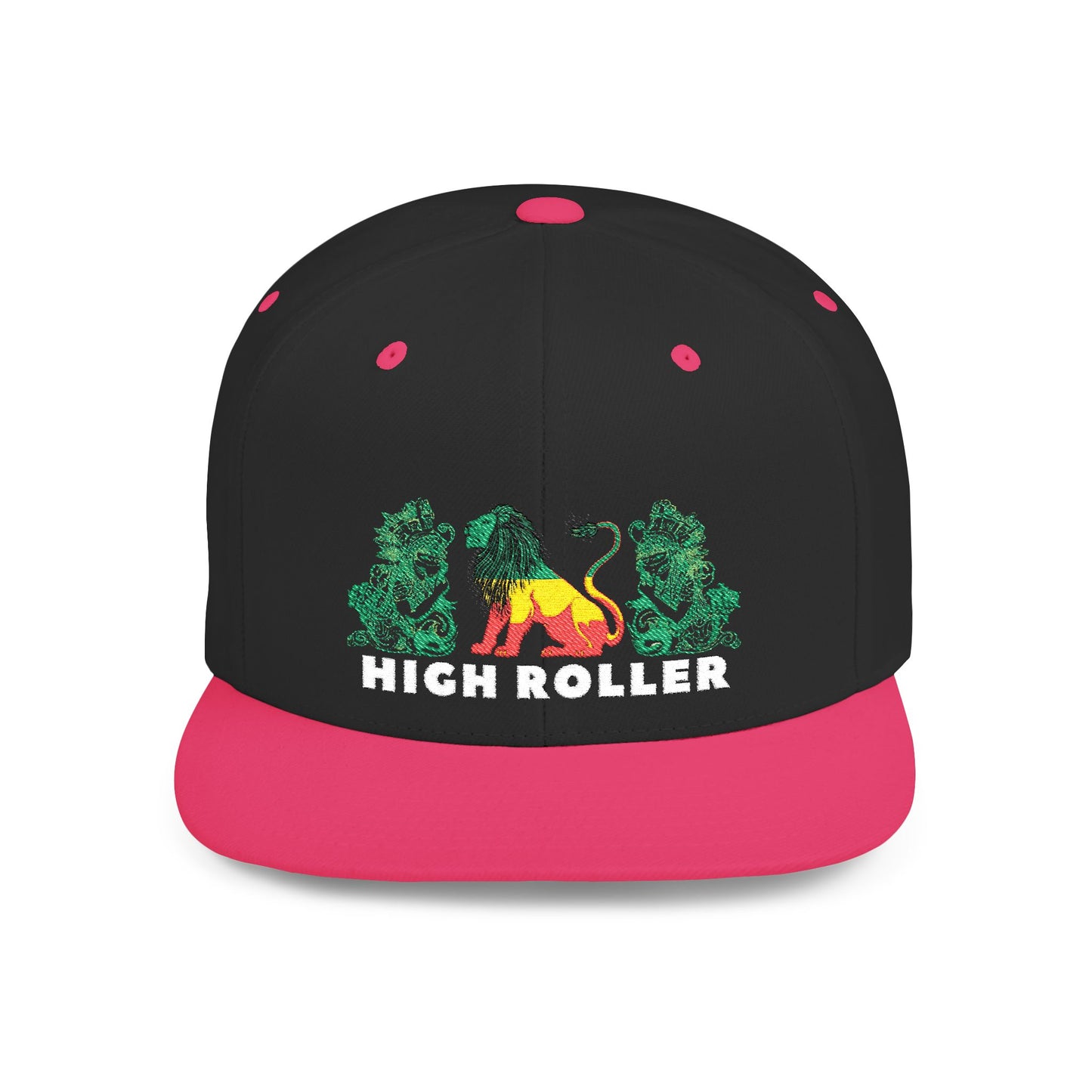 HIGH ROLLER Rastafarian Lion Snapback Cap