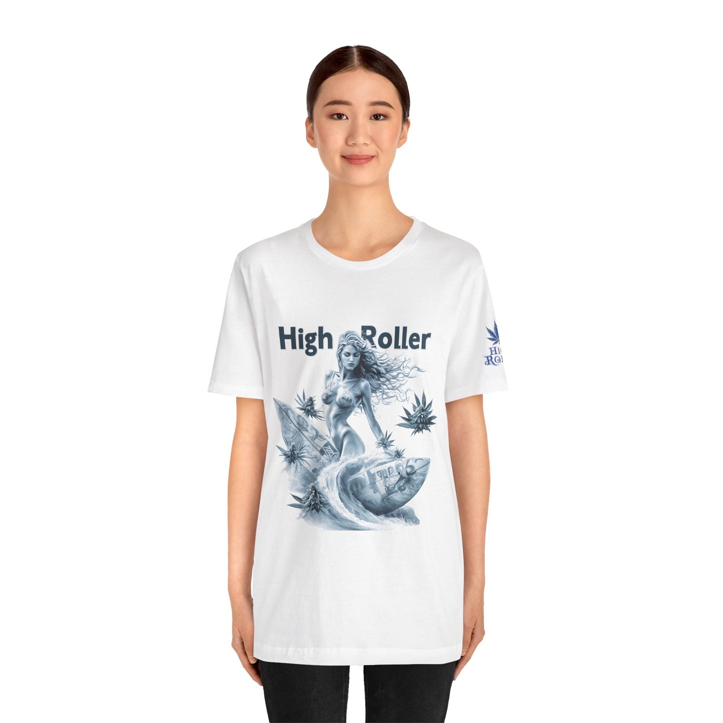 Cannabis Goddess Tee - Feminine Beauty Art Design | High Roller