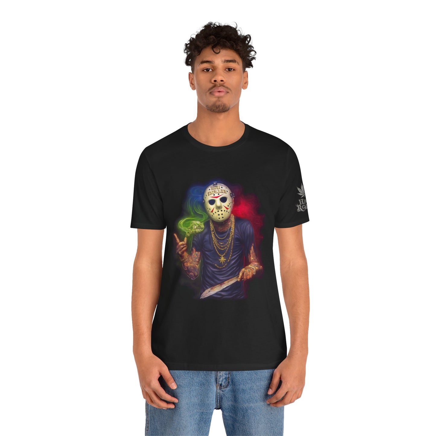 Crystal Lake Kush Jason Cannabis T-Shirt - Premium Horror 420 Black Edition Apparel"