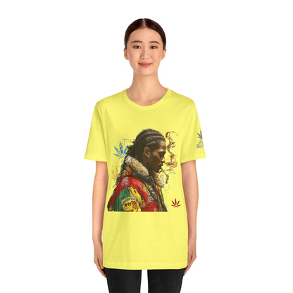 High Roller Profile Smoke Art Cannabis T-Shirt - Premium 420 Hip-Hop Portrait Street Culture Elevated Lifestyle Apparel