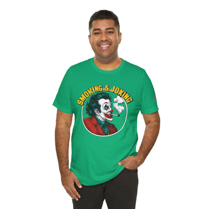 Smoking & Joking T-Shirt - Premium Airlume Cotton Cannabis Villain Pop Art Tee