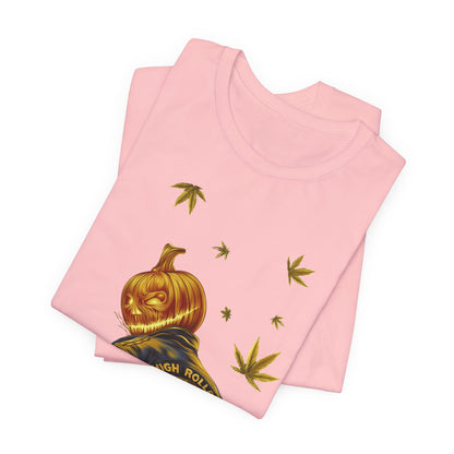 Pumpkin Head HIGH ROLLER Halloween T-Shirt - Premium Cannabis Culture Apparel