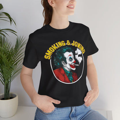 Smoking & Joking T-Shirt - Premium Airlume Cotton Cannabis Villain Pop Art Tee