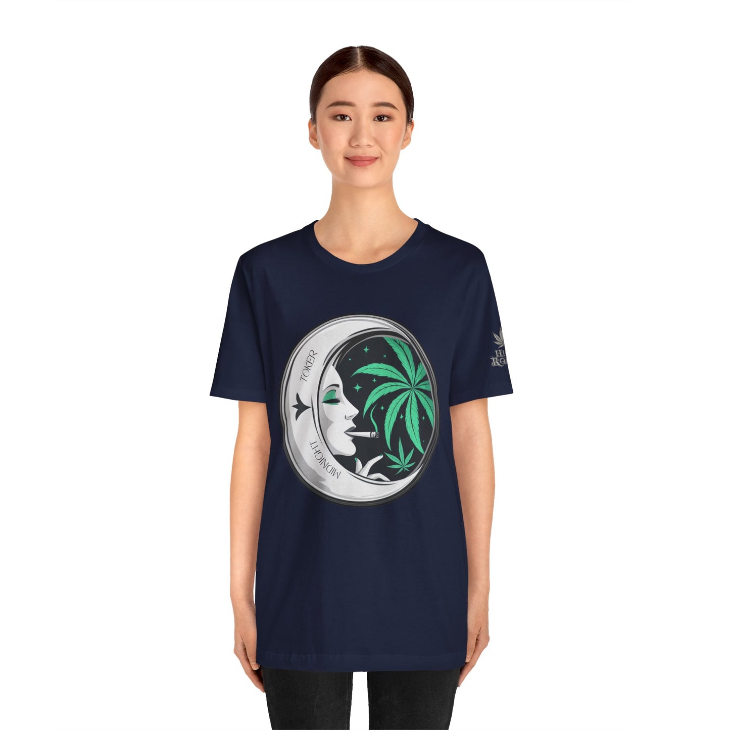 Toker Girl Coin Tee - Vintage Cannabis Portrait Art Design | High Roller