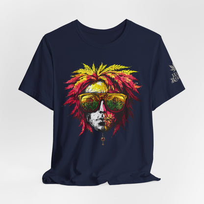 Rasta Cannabis Portrait Tee - Reggae Culture Art Design | High Roller