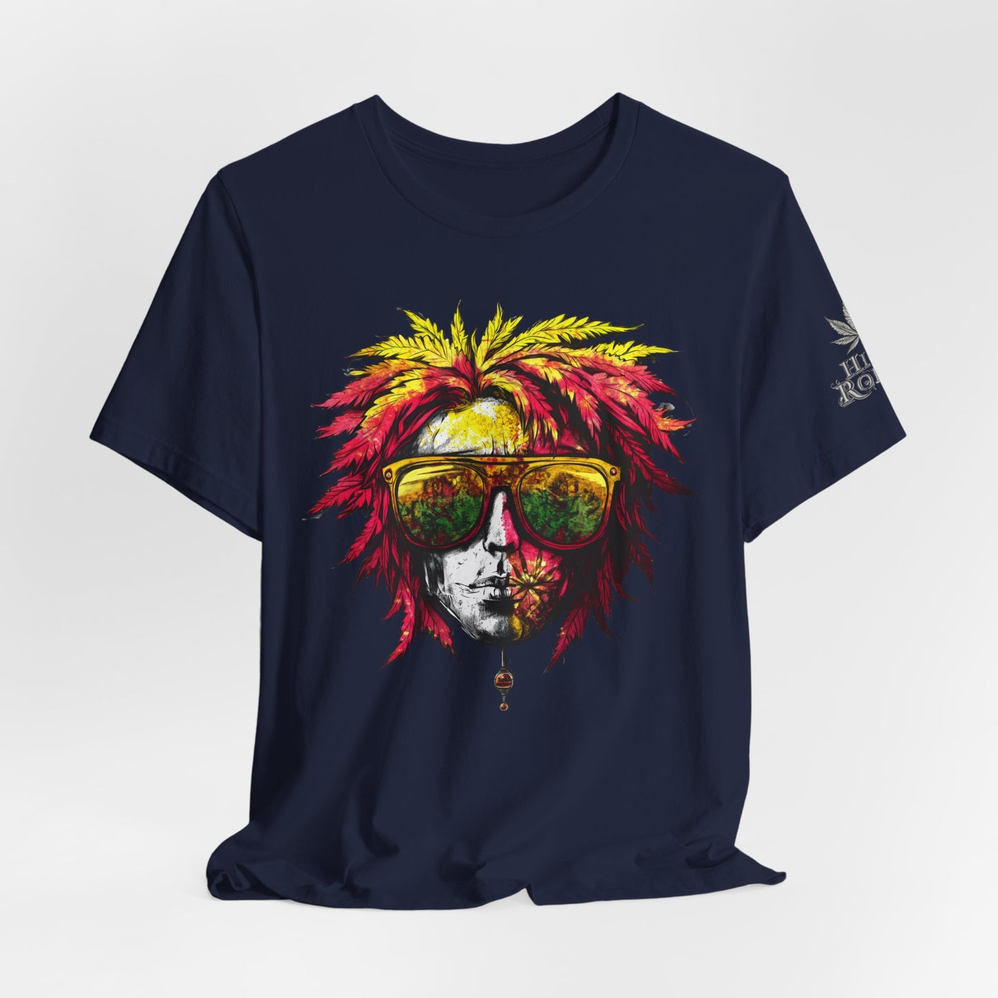 Rasta Cannabis Portrait Tee - Reggae Culture Art Design | High Roller