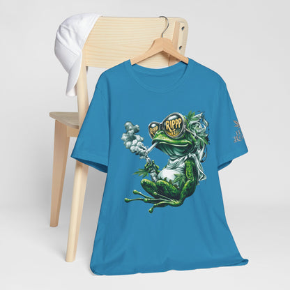 RIPPP IT Cosmic Frog Tee - Premium Airlume Cotton Cannabis Culture Streetwear
