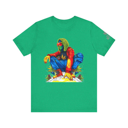 High Roller Rainbow Squat Cannabis T-Shirt - Premium 420 Psychedelic Street Art Colorful Lifestyle Statement Apparel"