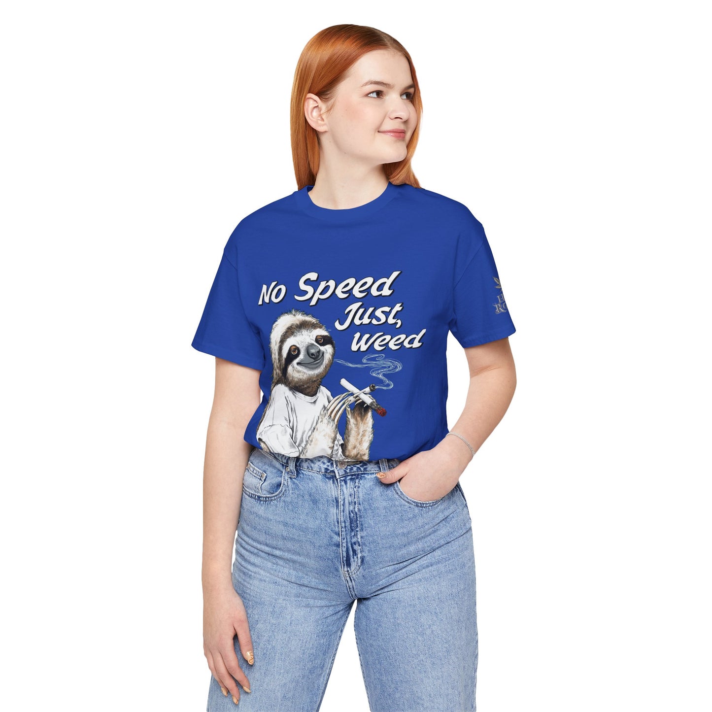 Slow Motion Tee - Premium Airlume Cotton Cannabis Culture Sloth Humor Art