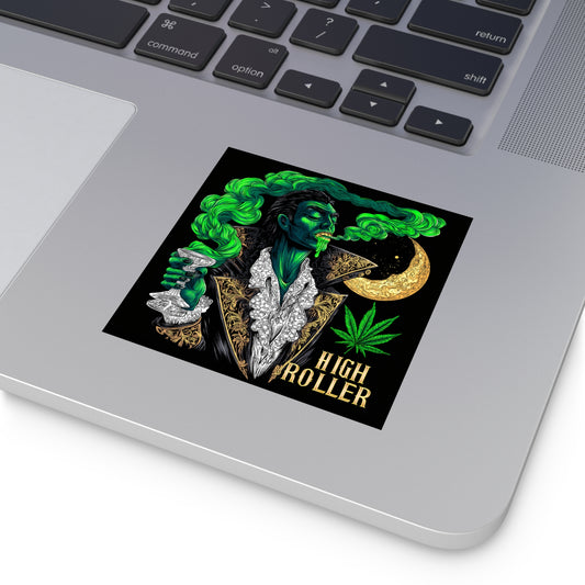 Vampire Count Cannabis Aristocrat Halloween Sticker - Premium Dracula HIGH ROLLER Baroque Noble 420 Vinyl Decal