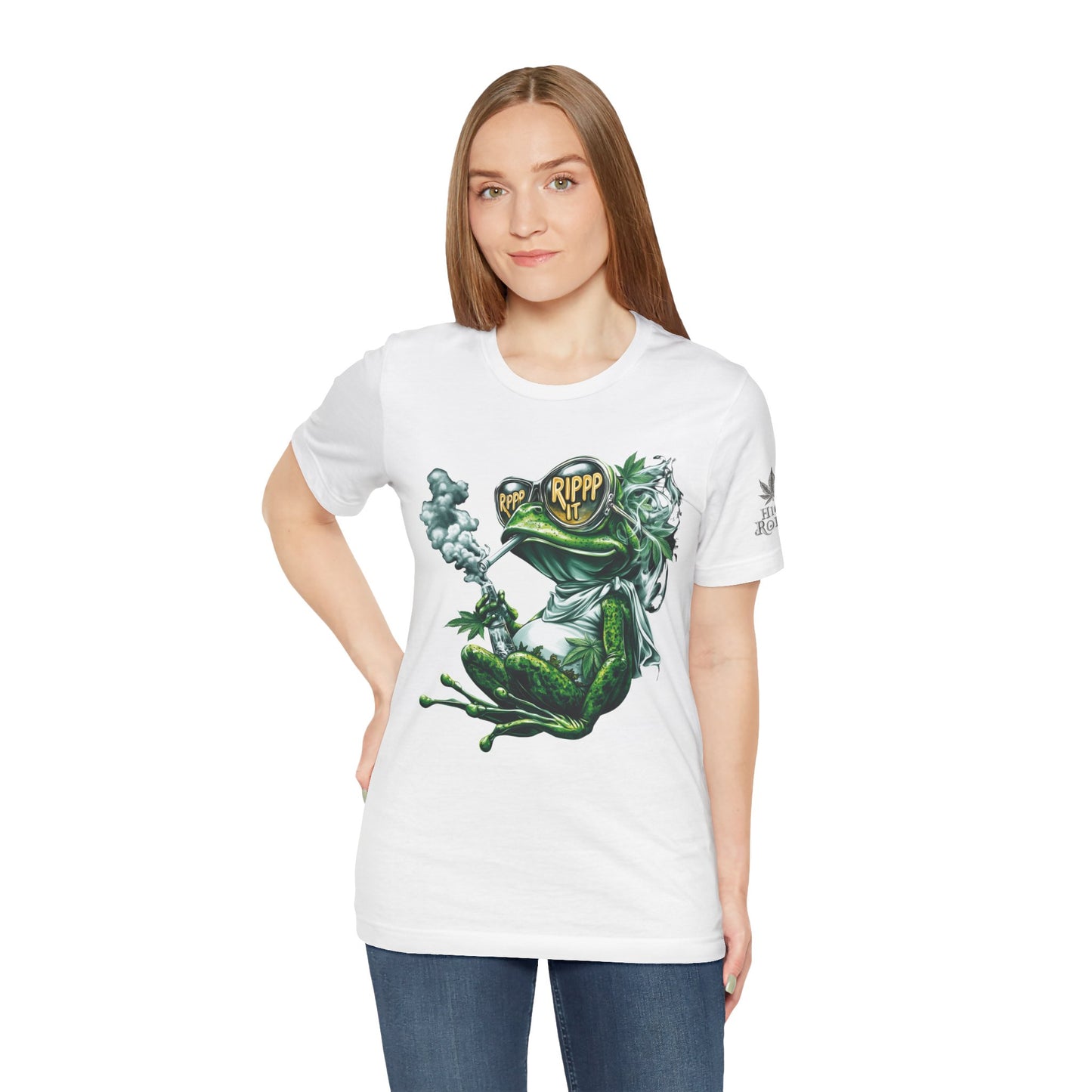 RIPPP IT Cosmic Frog Tee - Premium Airlume Cotton Cannabis Culture Streetwear