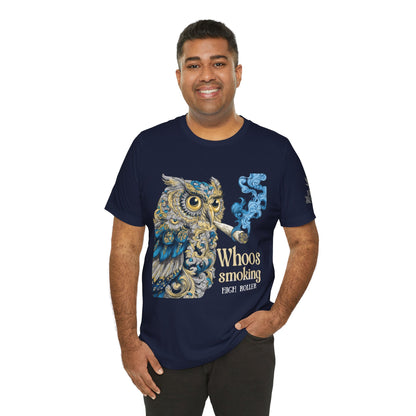Baroque Owl Tee - Premium Airlume Cotton Cannabis Culture Ornate Bird Art