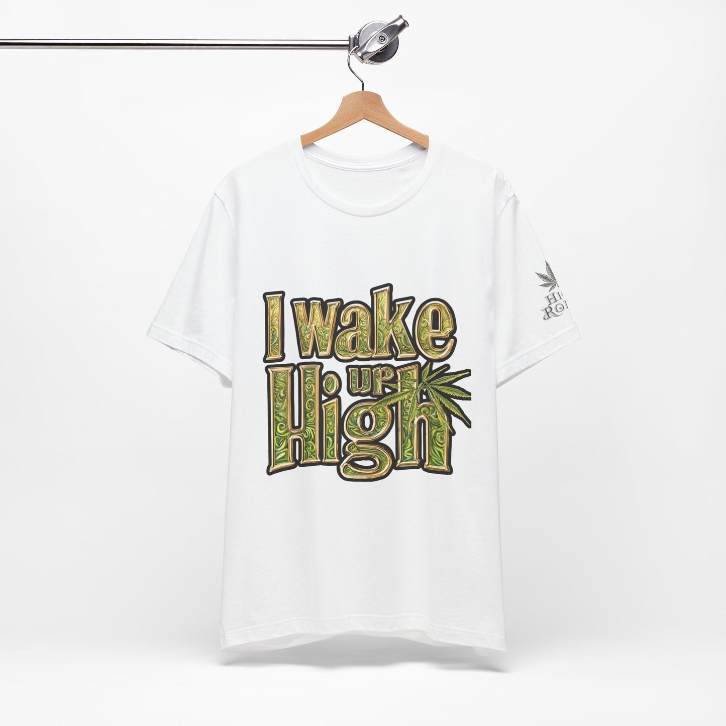 Wake Up High T-Shirt - Premium Airlume Cotton Cannabis Morning Mantra Tee