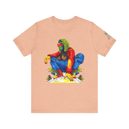 High Roller Rainbow Squat Cannabis T-Shirt - Premium 420 Psychedelic Street Art Colorful Lifestyle Statement Apparel"