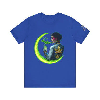 Cannabis Queen Commander T-Shirt - Premium Afrofuturistic 420 Lifestyle Apparel"