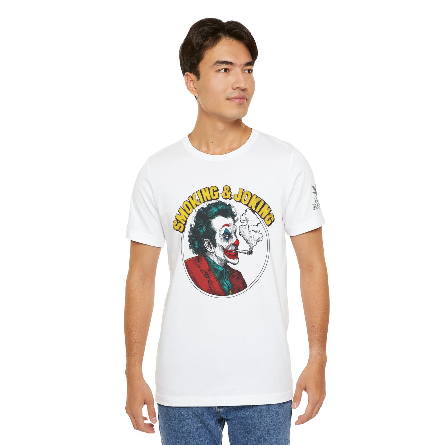 Smoking & Joking T-Shirt - Premium Airlume Cotton Cannabis Villain Pop Art Tee