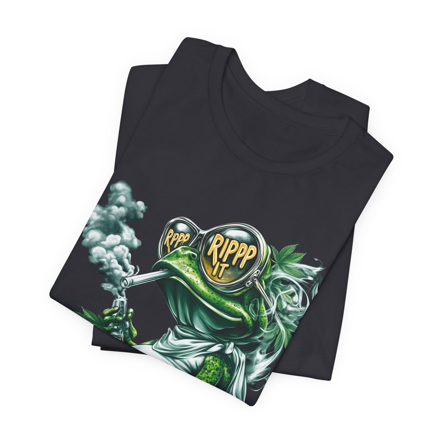 RIPPP IT Cosmic Frog Tee - Premium Airlume Cotton Cannabis Culture Streetwear