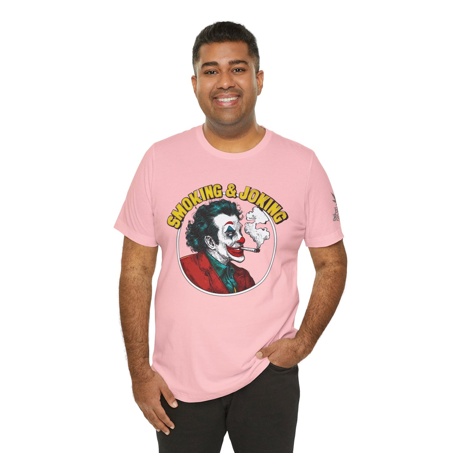 Smoking & Joking T-Shirt - Premium Airlume Cotton Cannabis Villain Pop Art Tee