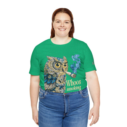 Baroque Owl Tee - Premium Airlume Cotton Cannabis Culture Ornate Bird Art