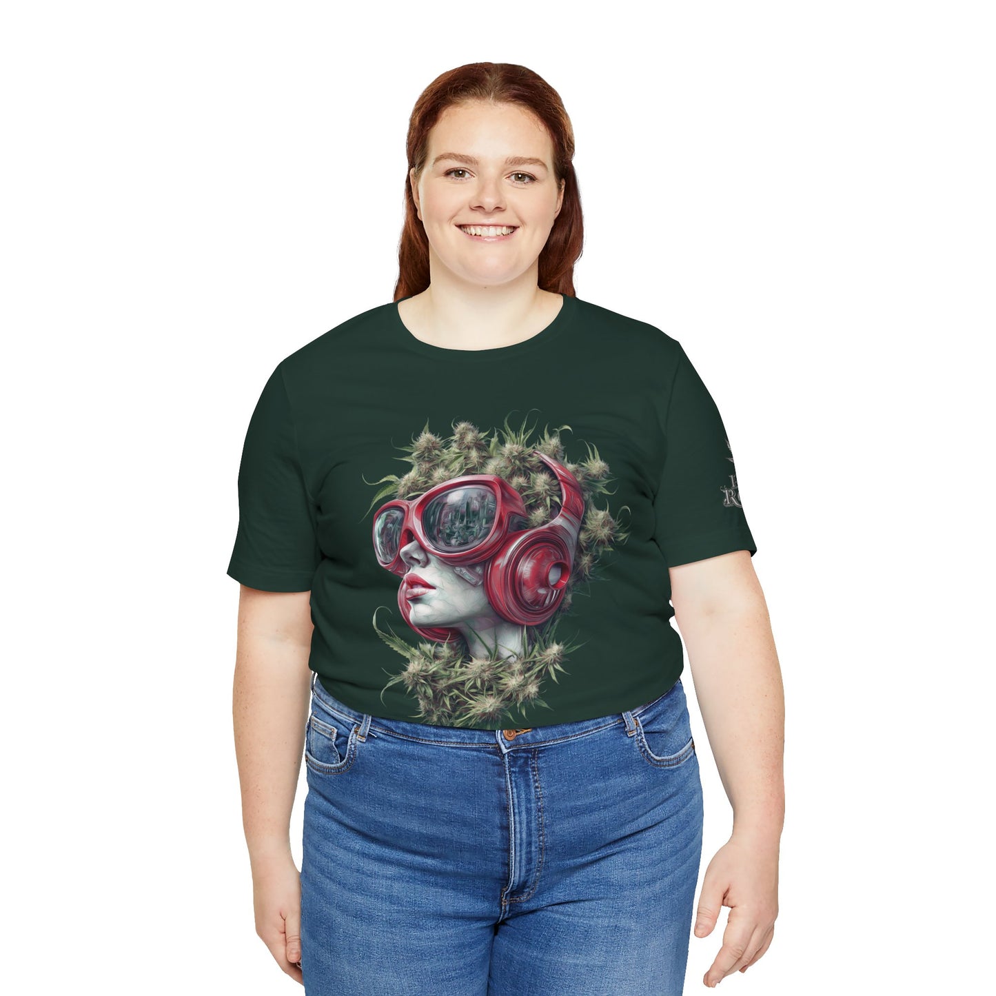 Vibes & Vision Tee - Premium Airlume Cotton Cannabis Culture Surreal Music Art