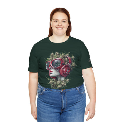 Vibes & Vision Tee - Premium Airlume Cotton Cannabis Culture Surreal Music Art