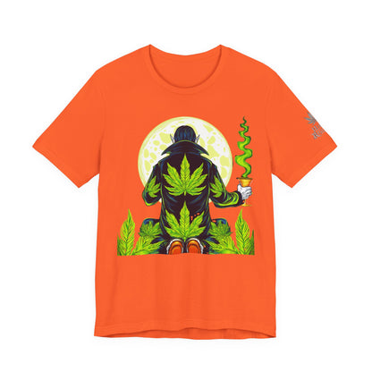 Luxury Gothic Cannabis Vampire T-Shirt - Premium Dark HIGH ROLLER Streetwear - Elevated Nocturnal 420 Fashion