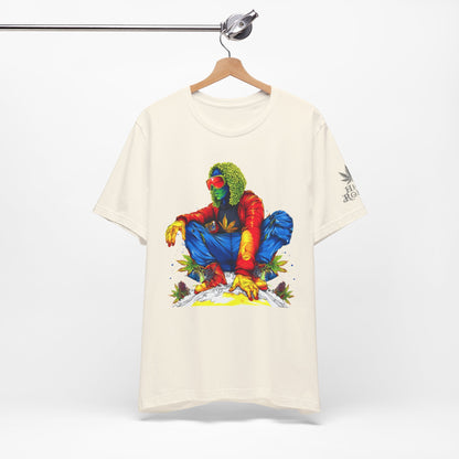 High Roller Rainbow Squat Cannabis T-Shirt - Premium 420 Psychedelic Street Art Colorful Lifestyle Statement Apparel"
