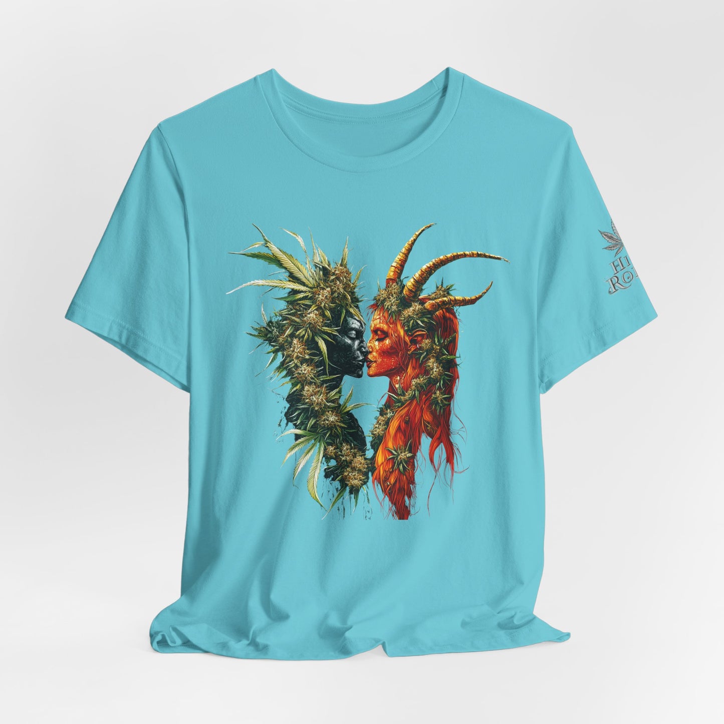 Sacred Union T-Shirt - Premium Airlume Cotton Cannabis Spirits Fantasy Art Tee