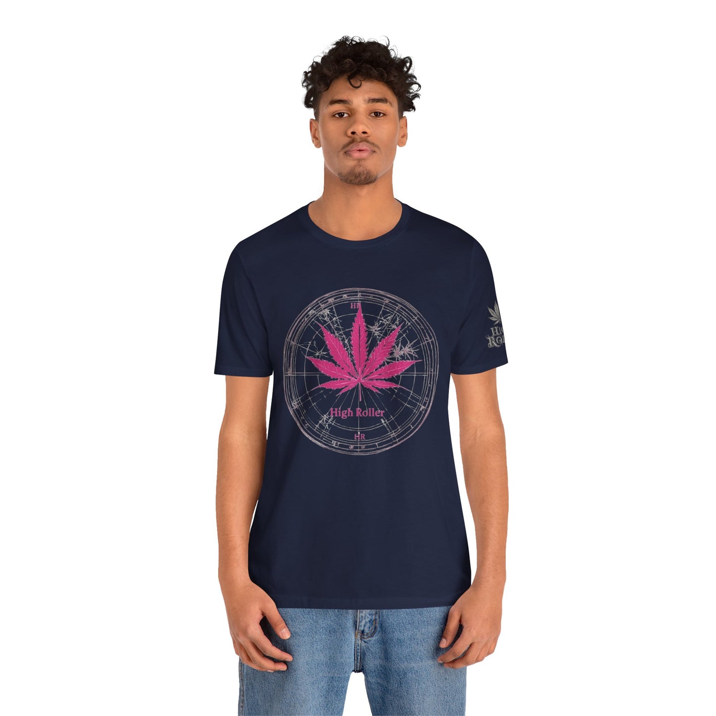 True North Tee - Premium Airlume Cotton Cannabis Culture Compass Navigation Art