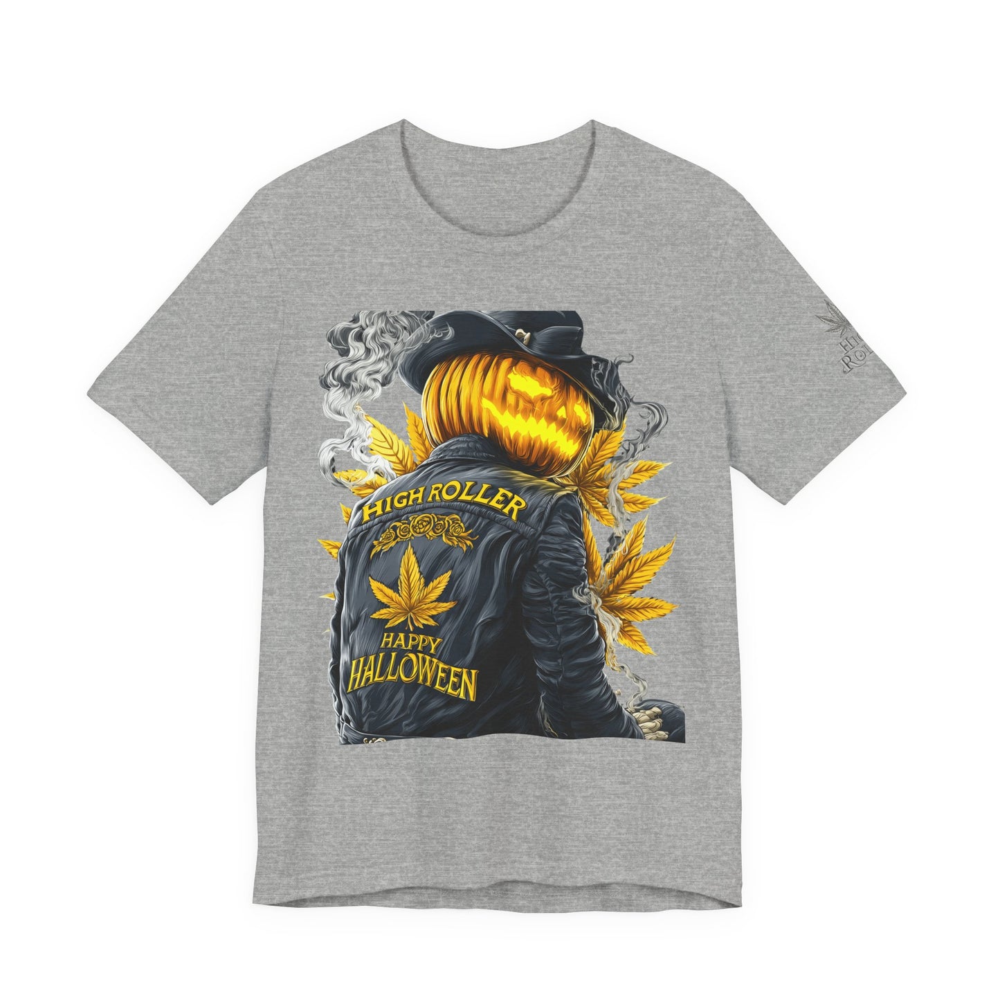 Halloween Witch Rider Cannabis T-Shirt - Premium Spooky 420 Biker Edition Apparel