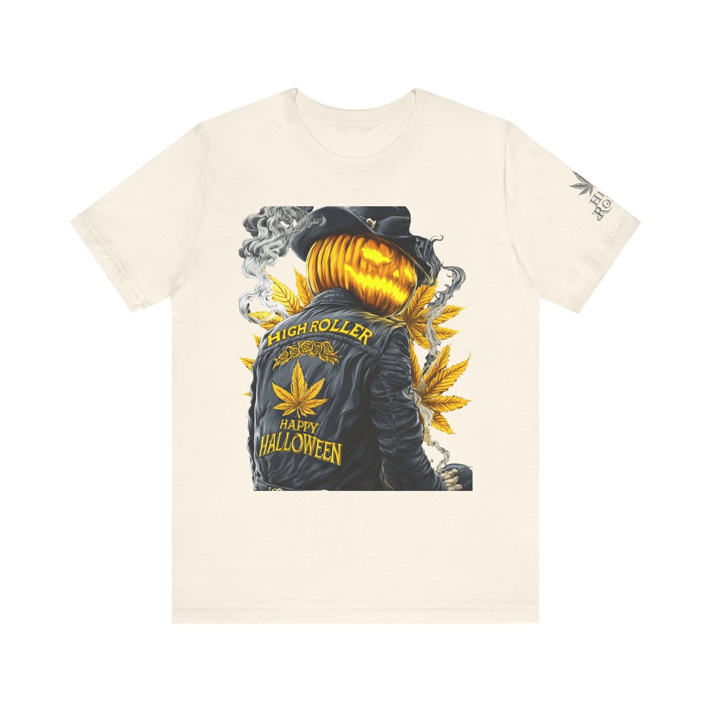 Halloween Witch Rider Cannabis T-Shirt - Premium Spooky 420 Biker Edition Apparel