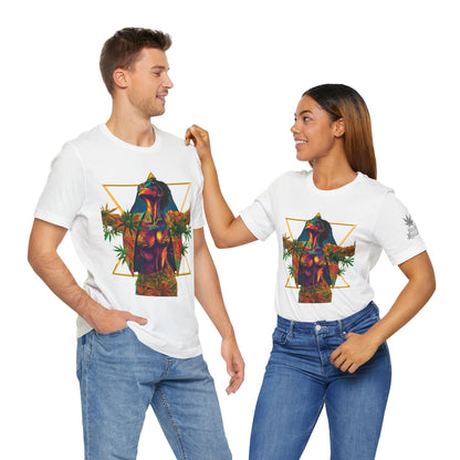 Sacred Geometry Cannabis Goddess Tee - Psychedelic Beauty Art Design | High Roller