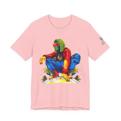 High Roller Rainbow Squat Cannabis T-Shirt - Premium 420 Psychedelic Street Art Colorful Lifestyle Statement Apparel"