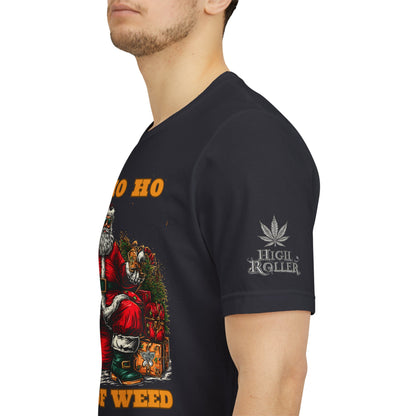 Ho Ho Ho Lot Of Weed Premium Cannabis Christmas T-Shirt