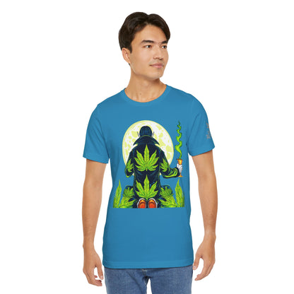 Luxury Gothic Cannabis Vampire T-Shirt - Premium Dark HIGH ROLLER Streetwear - Elevated Nocturnal 420 Fashion
