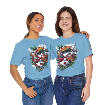 Vision Quest T-Shirt - Premium Airlume Cotton Cannabis Goddess Psychedelic Art Tee