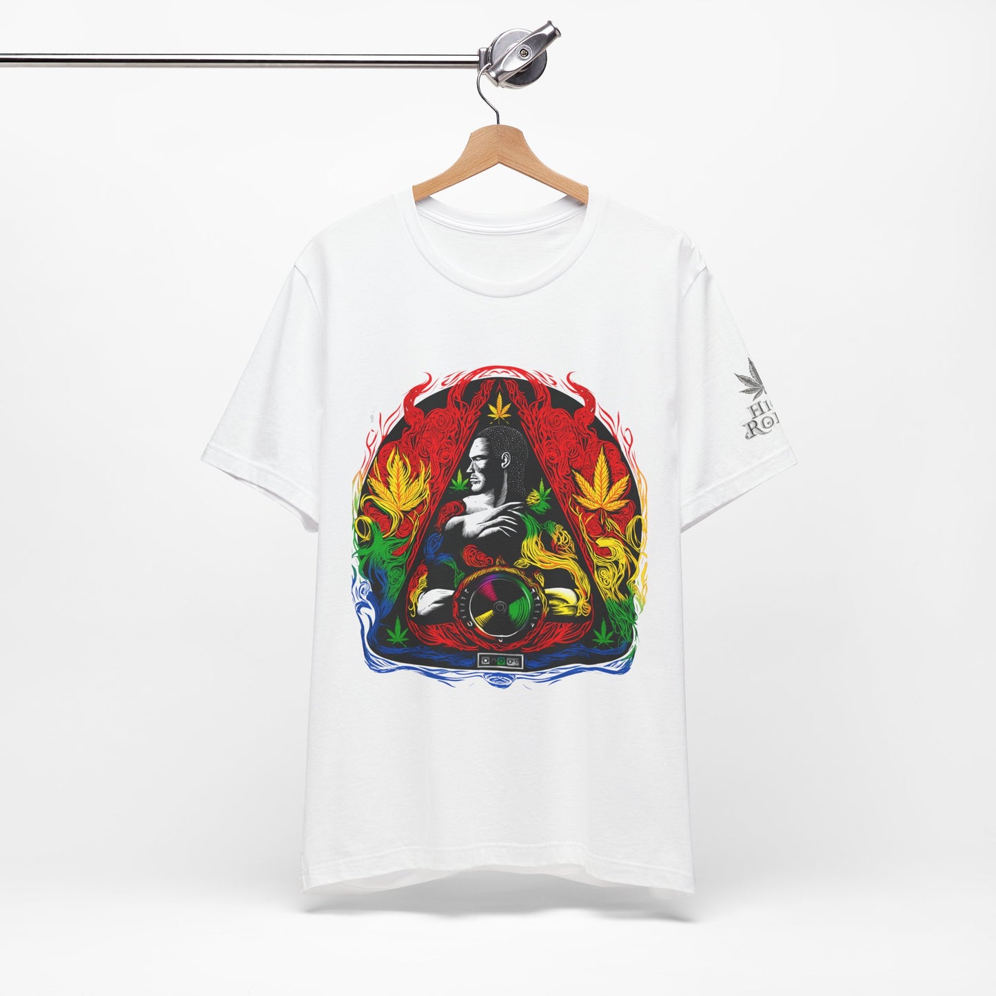 HIGH ROLLER Buddha Meditation Premium Cannabis Culture T-Shirt - Enlightenment Meets Electronic Music Luxury Streetwear