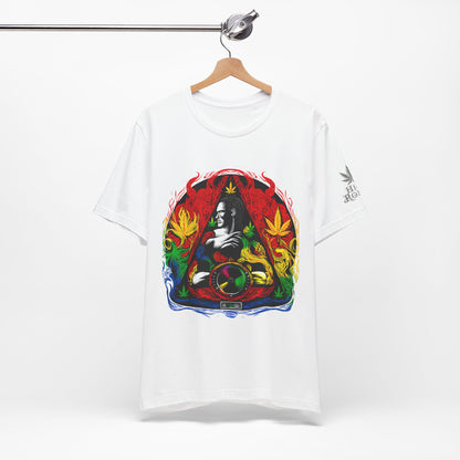 HIGH ROLLER Buddha Meditation Premium Cannabis Culture T-Shirt - Enlightenment Meets Electronic Music Luxury Streetwear