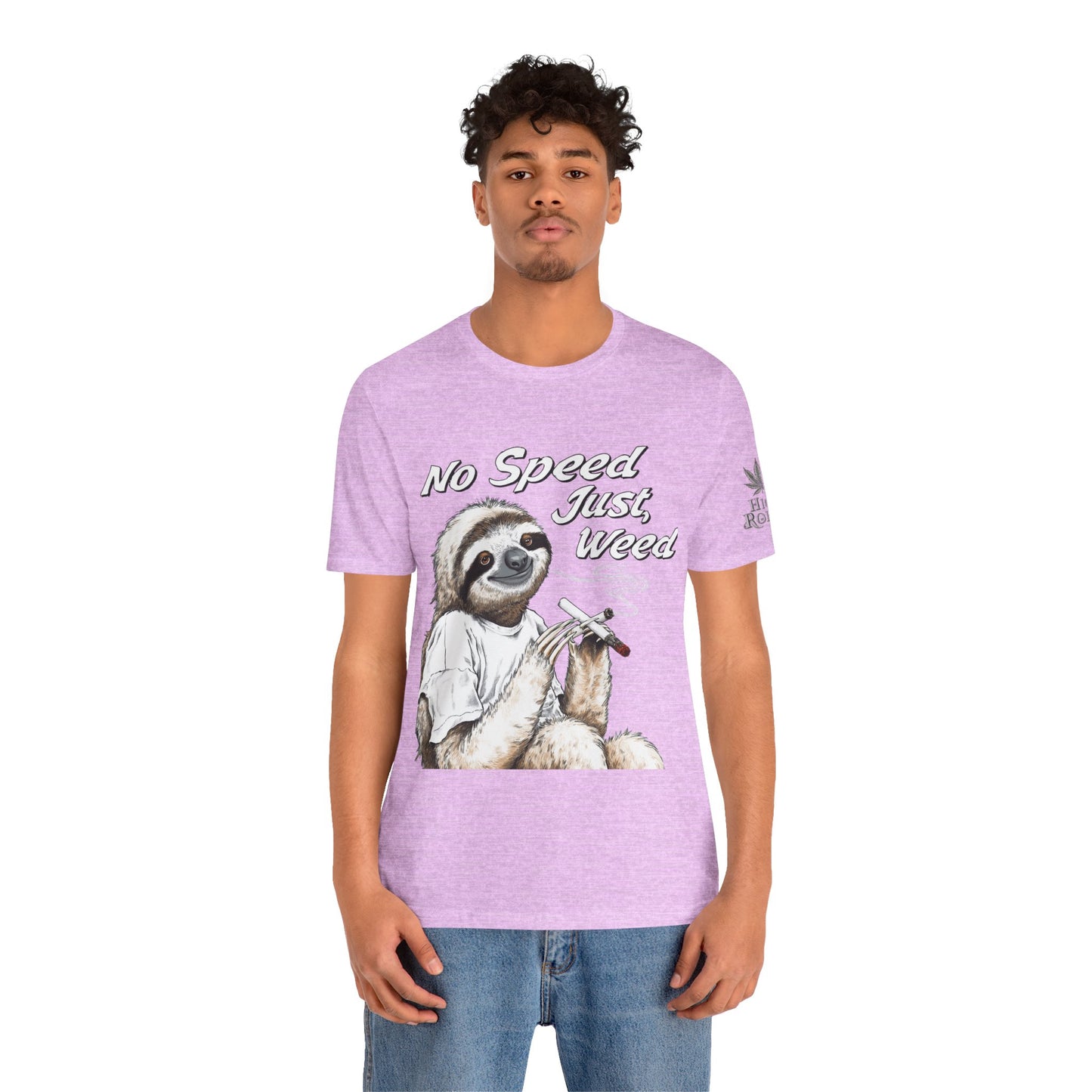Slow Motion Tee - Premium Airlume Cotton Cannabis Culture Sloth Humor Art