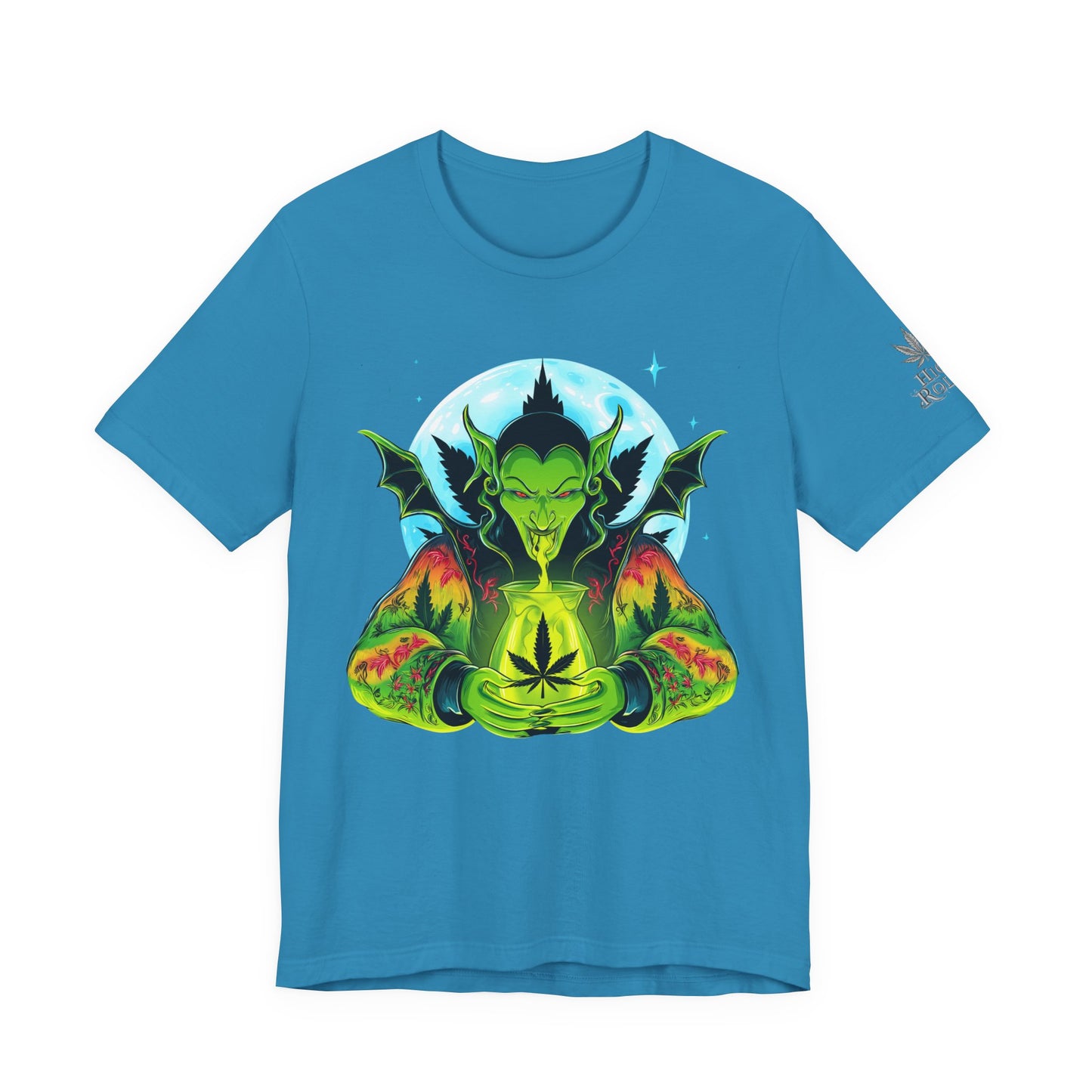 Mystic Dragon Guardian Cannabis Meditation T-Shirt - Premium Psychedelic 420 Apparel