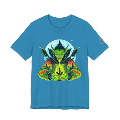 Mystic Dragon Guardian Cannabis Meditation T-Shirt - Premium Psychedelic 420 Apparel