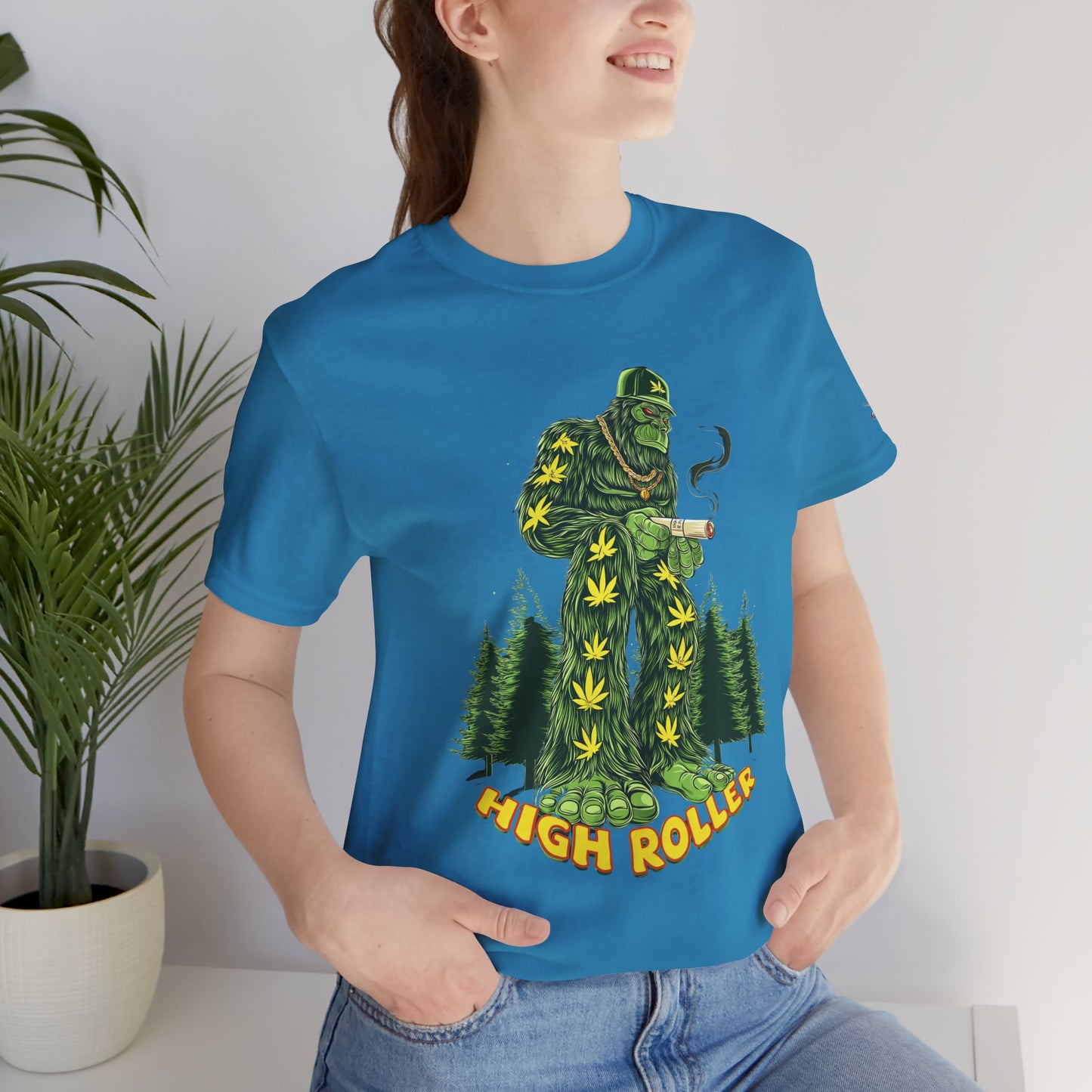 Cannabis Sasquatch Forest King T-Shirt - Premium Bigfoot 420 Lifestyle Apparel"