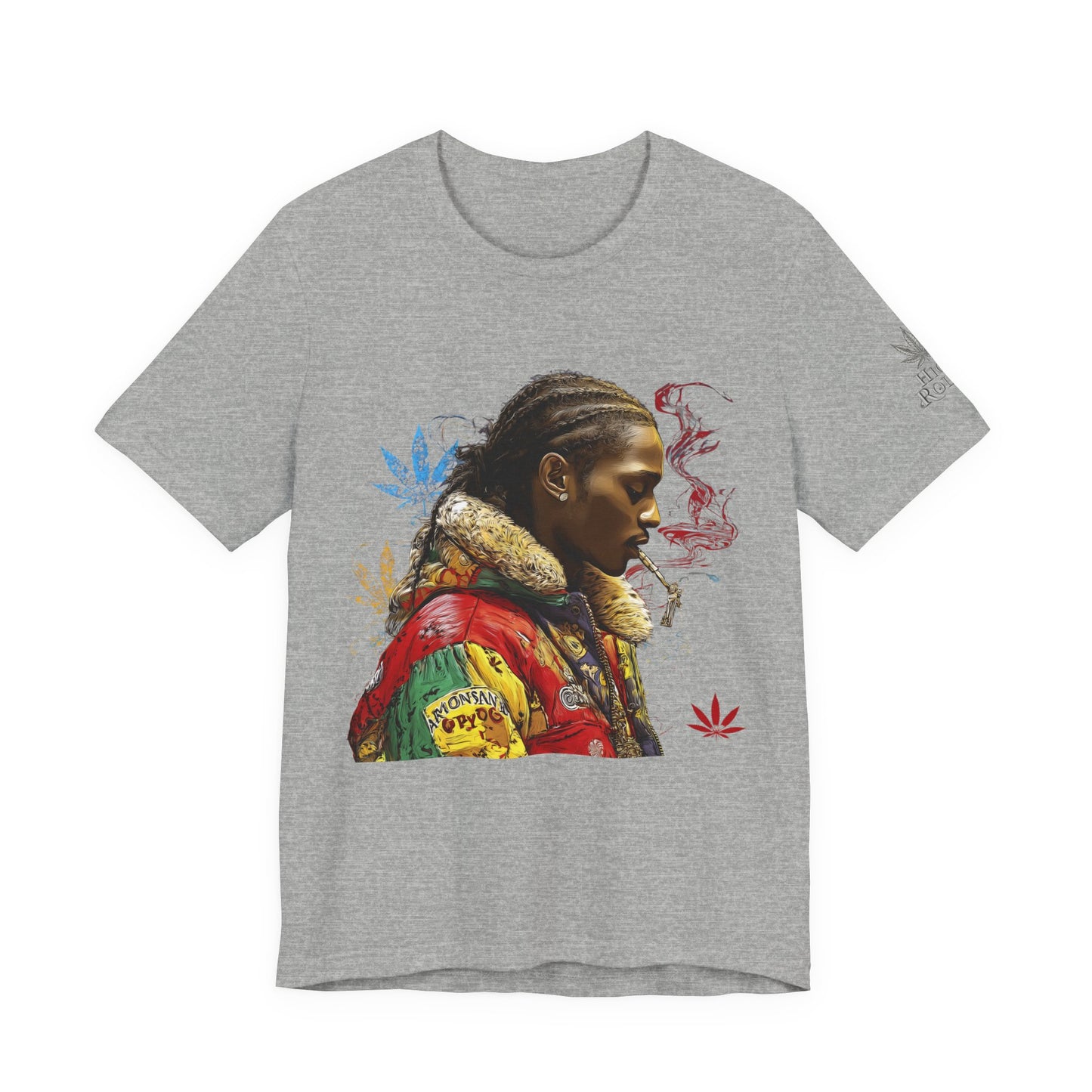 High Roller Profile Smoke Art Cannabis T-Shirt - Premium 420 Hip-Hop Portrait Street Culture Elevated Lifestyle Apparel
